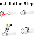 Installation steps for 50Pcs 8.8-10.5mm Single Ear Hose Clamps 304 Stainless Steel Heavy Duty Adjustable Cinch Crimp Rings