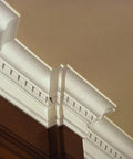 Crown molding sealed with Exact Color Caulk Sealant in 9.5 Ounce Cartridges Six Pack Contractor Case Pro Grade Mixable Color Match