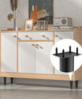 Tough As Nails Adjustable Furniture Leg Set Of Four 4.72 To 7.08 Inches For Cabinets, Sofas, Beds And More, Black Metal Legs in use on cabinet