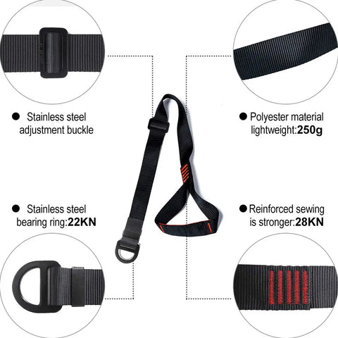 Foot Ascender Loop For Tree Climbing And Arborist Gear Lightweight 224 Grams With 22 KN Break Test details and features