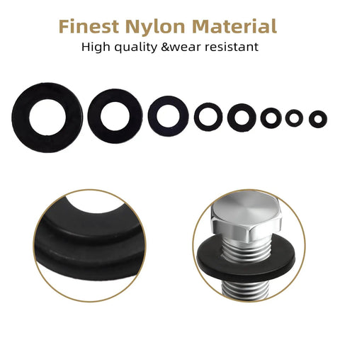 Nylon Flat Washer Kit 510 Pcs Assortment Set For Electrical Connections In Home And Commercial Appliances Including M2 M2.5 M3 M4 M5 M6 M8 M10 Sizes For Quick DIY Repairs And Hardware Projects