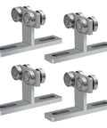 Upgraded 304 Stainless Steel Electric Hoist Trolley Roller For 1-5/8 Inch Wide Unistrut Channel, 4 Wheel Silent Trolley Assembly