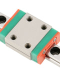 Close-up of Miniature Linear Rail And Slider Set 7mm Wide With 70mm Travel High Precision Linear Motion Guide for small projects