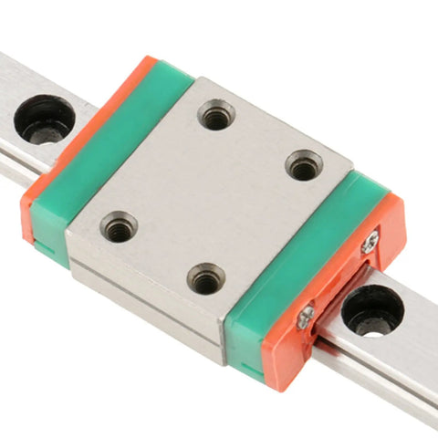 Close-up of Miniature Linear Rail And Slider Set 7mm Wide With 70mm Travel High Precision Linear Motion Guide for small projects