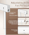 Kids Window Safety Guard, Adjustable 61.4 To 86.6 Inch Wide Interior Bar Gate, Childproof Window Barrier, White, Pressure Installation Guide