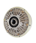 Front view of FZ12K1 Magnetic Powder Brake With Hollow Shaft 12 Nm Torque 1000 RPM DC 24V Center Hole Clutch, metal finish.