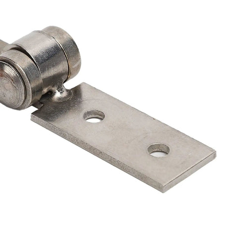 Close-up of Stainless Steel Frameless Folding Window Hinge Heavy Duty Butt Hinge For Cabinet Doors Electrical Boxes 8.6x2.3cm