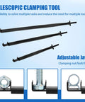 Adjustable Extension Clamp Wrench Tool For Tight Spaces That Holds Nuts Bolts And Hose Clamps With Three Interchangeable Extension Lengths