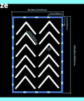 Dimensions of 12 Pack Ultra Bright Arrow Grid Led Shop Lights For Garage And Workshop With Blue Border, 6500K White, IP54 Dustproof
