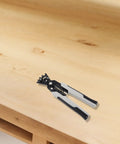 Heavy Duty Automatic Wire Stripper Crimper And Cutter Wrench Multi Function Electrical Pliers Induction Hardened Stainless Steel 200Mm Black Tool on wooden surface