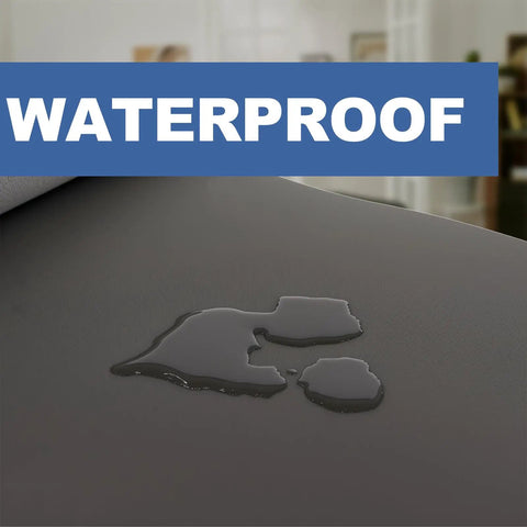 Waterproof feature close-up of Badass Mass Loaded Vinyl Soundproofing Roll surface showing water drops for home studios and garages.