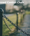 Lightweight Black Plastic Chain Link 82 Ft Long 1.5 Inch Diameter UV Protected Barrier For Halloween Decorations installed outdoors