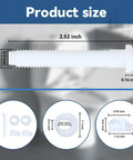 Universal White Toilet Seat Screw Replacement Kit With Heavy Duty Plastic Bolts Hinge Nut Washer Set showing product size dimensions.