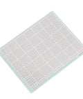 70mm By 90mm Copper Strip PCB Board With 884 Holes Perfboard For Soldering Prototyping Testing And DIY Repairs On Fiberglass Base 2.54mm Hole Pitch Single Sided Universal Stripboard For Hobbyists And Makers image showing top view of prototyping board with visible perforations.