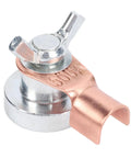 Huge Upgrade Your Welding Game With Quick Setup Magnetic Grounding Clamp featuring a copper contact and metal base.