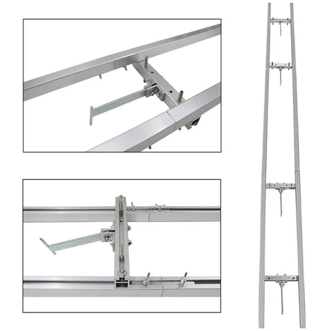 Nine Foot Chainsaw Mill With Aluminum Rail Guide System For Portable Log Milling Lightweight DIY Saw Mill Stand Quick Assembly Stable Nine Foot Rails For Accurate Rough Cuts.