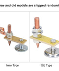 Heavy Duty Magnetic Welding Clamp With Insulation Holds Strong At 66lb For Secure Metalwork, showing new and old model types.