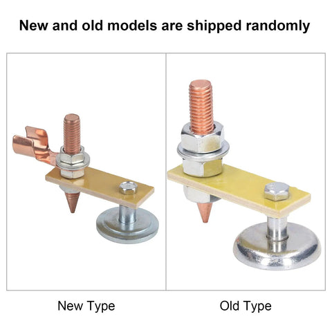 Heavy Duty Magnetic Welding Clamp With Insulation Holds Strong At 66lb For Secure Metalwork, showing new and old model types.
