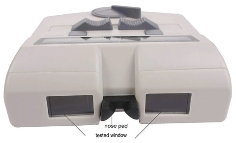 Front view of Digital Pupilometer PD Meter With LCD Display For Pupillary Distance 45 To 82 Mm Pro Grade Optical Tool showing test windows.