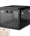 Go To Secure Combination Lock Box For Personal Items With Large Capacity in Black, 12.6L, 11.4x9x7.5 inches, air holes visible