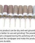 Built Tough 2.35mm Shank Sanding Bands And Abrasive Grinding Heads For Rotary Tools with various grit sizes from 180 to 1500.
