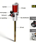 Beefed Up Heavy Duty Pneumatic Grease Gun Dispenser For Auto Repair And Industrial Lubrication Pump Kit with components labeled