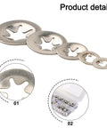200 Pcs 304 Stainless Steel Internal Tooth Lock Washers Star Shaped Heavy Duty Set For Industrial Equipment Bearings And Machinery Five Size Kit 2x6mm 5x6mm 3x9mm 4x12mm 5x14mm in assorted sizes