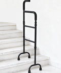 Easy Peasy Assembly Adjustable Stair Climbing Cane For Seniors Delivering Solid Grip And Extra Balance Portable Freestanding Mobility Aid on stairs