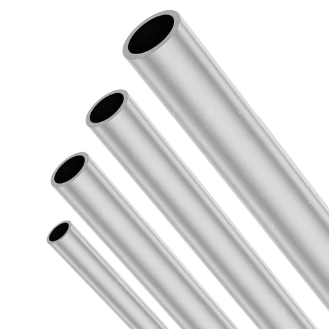 Four 12 Inch Aluminum Round Tubes Three Quarters Inch Outer Diameter 19mm Seamless Hollow Tubing 6063 T5 Aluminum Straight Pipe With One Point Five Millimeter Wall Thickness