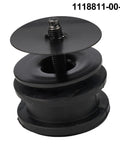 Black Plastic Electronic Fan Fixing Bracket For Tesla Model 3 And Y 2017 To 2023 Bullseye Direct Replacement 1118811 00 A close-up view.
