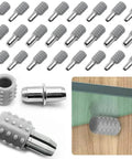 Heavy Duty Shelf Brackets With Non Slip Glass Plate Supports And Metal Pin Rubber Sleeve Holders detail view