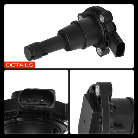 Engine Oil Level Sensor for Audi and Volkswagen Cars Fits A3 A5 A6 Q3 Q5 TTS Quattro Beetle Golf 2013 2019 Replacement Part With Easy Install And Long Lasting Sensor, black plastic