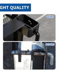 Comparison showing a high-quality Two Pack Trailer Gate Pin And Spring Latch Kit for Utility And Carry On Trailers versus a rusty latch.