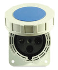 Heavy Duty IEC Pin And Sleeve Industrial Electrical Receptacle 60 Amp 3 Phase 4 Wire 250V Watertight Screw Mount front view