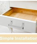 Aluminum Alloy Sliding Barn Door Handles With Comfortable Grip Grab And Go on a white kitchen drawer, easy installation