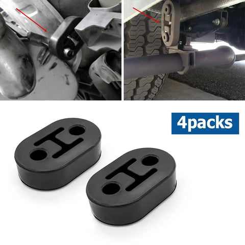Car Exhaust Hanger 4 Pack Rubber Insulator Bushing Mount With 2 Holes Zero Point Four Seven Inch 12mm Universal Fit