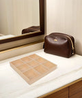 Top Notch Nine Section Wooden Underwear Drawer Organizer For Closet And Bedroom Keeps Your Socks And Lingerie Neatly Sorted With Space Saving Design For A Clean Setup on a dresser.