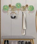 Built Like A Tank Wall Mount Coat Rack Featuring Curved Round Hooks Perfect For Entryway Mudroom Storage with colorful hooks.