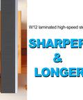 Built Tough Replacement Planer Blades For 8 Inch Thickness Planers High Speed Steel Knives With Killer Edge For Knockout Woodworking Performance And Daily Shop Grind Three Pack featuring W12 laminated high-speed steel blade.