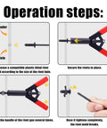 Pro Grade Rivet Gun Quick Set Hand Tool with 40 Piece Assorted Blind Rivets steps for door panel fastening on vehicles
