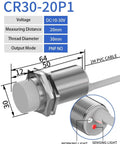 Capacitive Proximity Sensor 20mm Size For Liquid Level Monitoring, 10-30V DC, Dual NPN/PNP, NO/NC Outputs, Flush or Non-Flush Mount, diagram