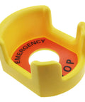 Yellow 30mm Push Switch Button Protective Cover For Emergency Stop With Warning Circle, PC Material
