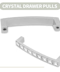 Crystal Drawer Pulls 10 Pack Modern Bridge Design Rhinestone Handles for kitchen cabinets and bedroom furniture