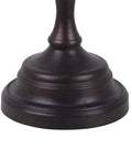 Close-up of oil-rubbed bronze base from Antique Banker Desk Lamp In Oil Rubbed Bronze With Pull Chain Corded Lighting For Home Office Dorm Or Apartment Smart Home Capable And Adjustable Lighting Great For Study Ambience And Work From Home Setups.