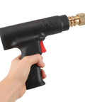 Handheld Spot Welder For Auto Body Repair Portable Welding Tool Kit With Car Dent Repair Accessories, held in a hand