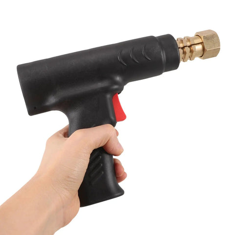 Handheld Spot Welder For Auto Body Repair Portable Welding Tool Kit With Car Dent Repair Accessories, held in a hand
