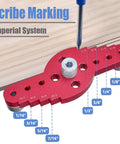 Premium Aluminum Pocket Hole Jig For Woodworking, 2 In One Doweling Locator with Scriber in use on wooden board
