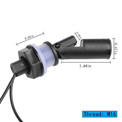 Two Pack Must Have M16 Water Level Sensor Flow Switch Kit For Aquariums Fish Tanks Hydroponics And Pools 110V DC Side Mount
