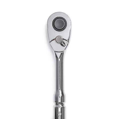 Quarter Inch Drive 72 Tooth Quick Release Teardrop Ratchet With 6 Inch Length Perfect For Tight Spots Pro Grade Chrome Alloy Steel For Strength And Longevity Low Profile Teardrop Head For Easy Access