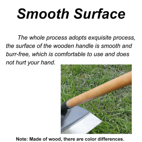 Close-up of 11 Inch Wooden Sledge Hammer Handle Replacement Set For Gardening And Farm Work with smooth oak handle on grass